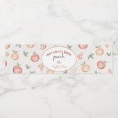 Sweet Peach Baby shower of Birthday Bottle Wrap Waterfles Etiket (Enkel label)