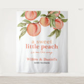 Sweet Peach Baby shower Tapestry Wandkleed (Voorkant)