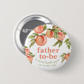 Sweet Peach Baby shower Vader-to-be Button (Voorkant /achterkant)