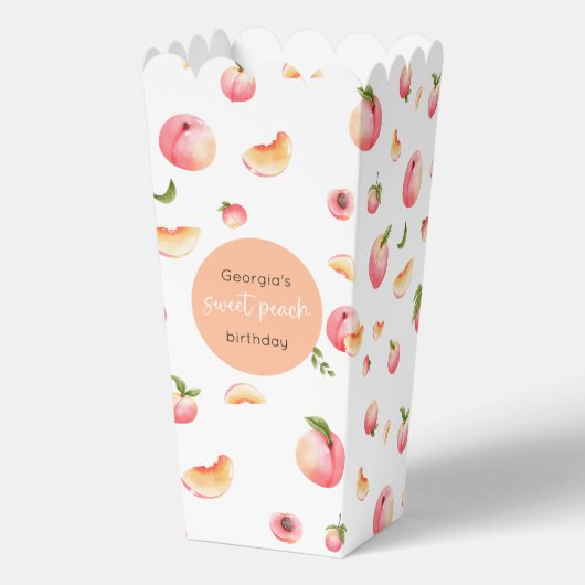 Sweet Peach Birthday Bedankdoosjes (Achterkant)