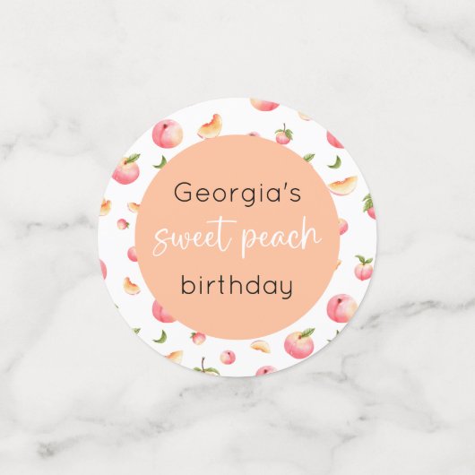 Sweet Peach Birthday Confetti (Kleine voorkant)