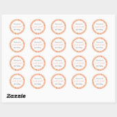 Sweet Peach Birthday Ronde Sticker (Vel)