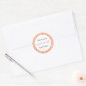Sweet Peach Birthday Ronde Sticker (Envelop)