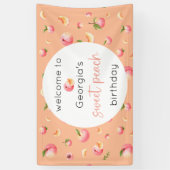 Sweet Peach Birthday Spandoek (Verticaal)