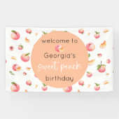 Sweet Peach Birthday Spandoek (Horizontaal)
