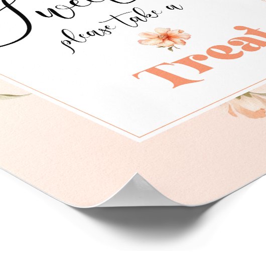 Sweet peach Birthdays are sweet take a treat Poster (Hoek)