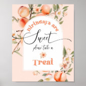 Sweet peach Birthdays are sweet take a treat Poster (Voorkant)