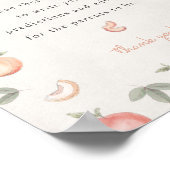 Sweet Peach Boho advies voor baby shower teken Poster (Hoek)