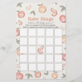 Sweet Peach Boho baby Bingo baby shower spel