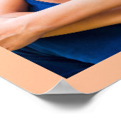 Sweet Peach Couple Foto Welkom op onze bruiloft Poster (Hoek)