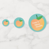 Sweet Peach Cute Fruit 1st Birthday Party Thema Confetti (Voorkanten)