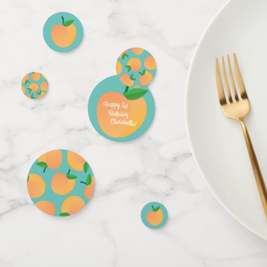 Sweet Peach Cute Fruit 1st Birthday Party Thema Confetti (Groep)
