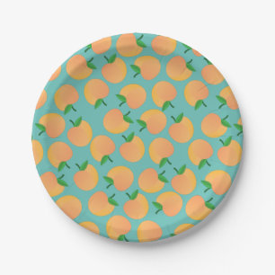 Sweet Peach Cute Fruit 1st Birthday Party Thema Papieren Bordje