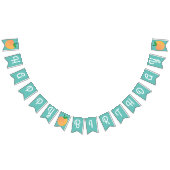 Sweet Peach Cute Fruit 1st Birthday Party Thema Vlaggetjes (Alle)