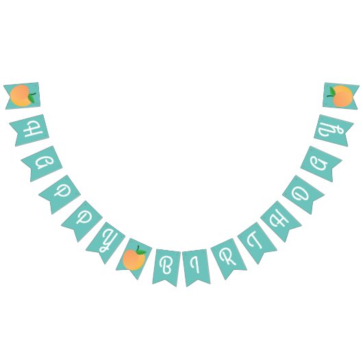 Sweet Peach Cute Fruit 1st Birthday Party Thema Vlaggetjes (Alle)