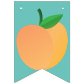 Sweet Peach Cute Fruit 1st Birthday Party Thema Vlaggetjes (Eerste vlag)