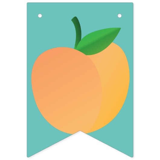 Sweet Peach Cute Fruit 1st Birthday Party Thema Vlaggetjes (Eerste vlag)