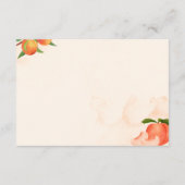 Sweet Peach Diaper Raffle Card – Fruit-Themed Informatiekaartje (Achterkant)