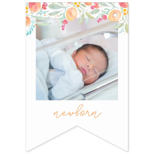 Sweet Peach eerste verjaardag foto banner (Tweede vlag)