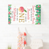 Sweet Peach Girls 1st Birthday Welkom Spandoek (Insitu)