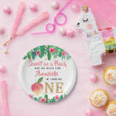 Sweet Peach Girls 1ste verjaardag Papieren Bordje (Feest)