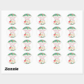 Sweet Peach Girls 1ste verjaardag Ronde Sticker (Vel)