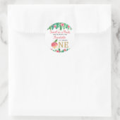 Sweet Peach Girls 1ste verjaardag Ronde Sticker (Tas)