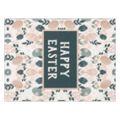 Sweet Peach Green Boho Botanical Easter Egg Tafelkleed (Voorkant (Horizontaal))