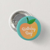 Sweet Peach kinderen Birthday Party Ronde Button 3,2 Cm (Voorkant /achterkant)