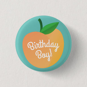 Sweet Peach kinderen Birthday Party Ronde Button 3,2 Cm