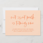 Sweet Peach Minimalist Meisje Eerste Verjaardag Kaart