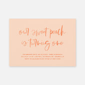 Sweet Peach Minimalist Meisje Eerste Verjaardag Kaart