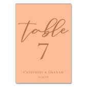 Sweet Peach minimalistisch script zomer bruiloft Kaart (Voorkant)