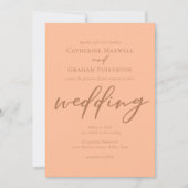 Sweet Peach Minimalistische Typografie Zomer Bruil Kaart (Voorkant)