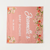 Sweet Peach Orchard Backdrop Tapestry Wandkleed (Voorkant (horizontaal))