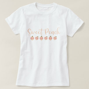 Sweet Peach Peaches Cute Trendy Modern Mode T-shirt