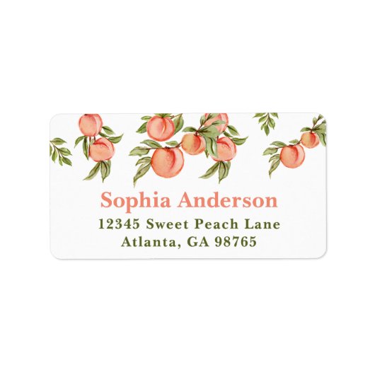Sweet Peach Retour Adres Label Stickers (Voorkant)