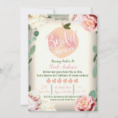 SWEET PEACH Southern Charm Floral Vrijgezellenfees Kaart (Voorkant)