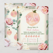 SWEET PEACH Southern Charm Floral Vrijgezellenfees Kaart (Voorkant / Achterkant)