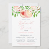 Sweet Peach Southern Wedding Rehearsal Dinner Kaart (Voorkant)
