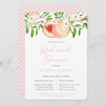 Sweet Peach Southern Wedding Rehearsal Dinner