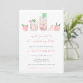 Sweet Peach Tea Southern Bridal Shower Kaart (Staand voorkant)