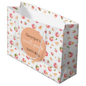 Sweet Peach Verjaardag Grote Gift Bag Groot Cadeauzakje (Voorkant Gekanteld)