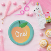 Sweet Peach verjaardagsfeestje Papieren Bordje (Feest)