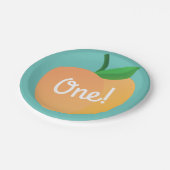 Sweet Peach verjaardagsfeestje Papieren Bordje (Gekanteld)