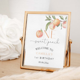 Sweet Peach Verjaardagsfeestje Welkom Poster