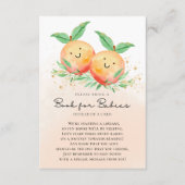 Sweet Peaches Twins Baby shower Book for Babies Informatiekaartje (Voorkant)