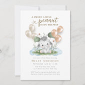Sweet Peanut op de weg Neutraal Baby shower Kaart (Voorkant)