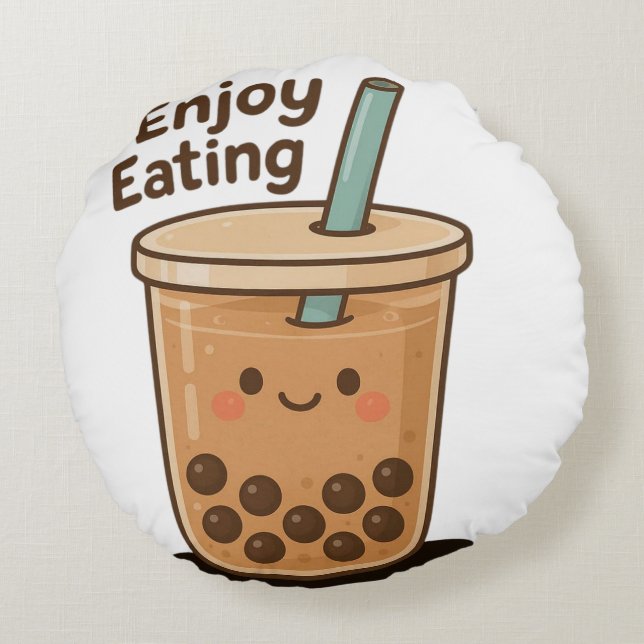 Sweet Pearl Charm Rond Kussen (Achterkant)