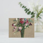 Sweet Peas and Nigelles, 1886 by Fantin-Latour Briefkaart (Staand voorkant)